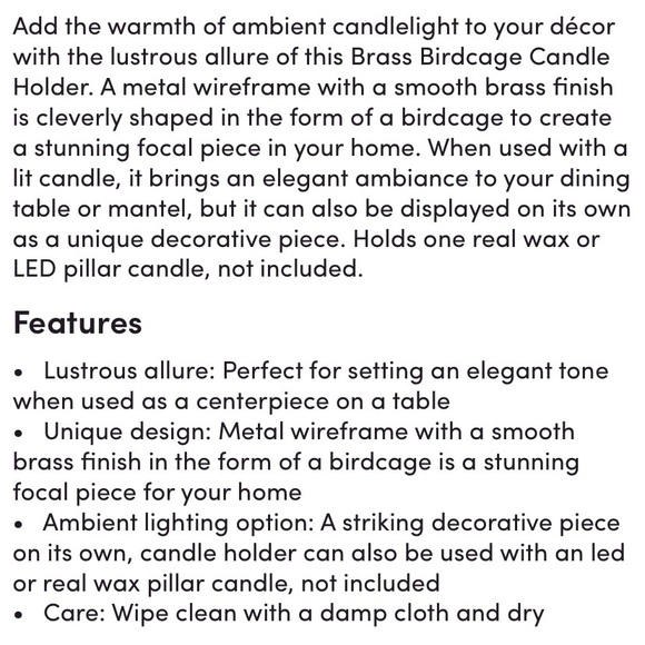 {$firm} {hp}Gold Scott Living Candle Holder - Picture 3 of 3